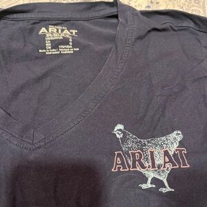 Ariat Black Short Sleeve Tee with Chicken Graphic